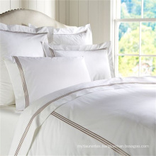 Hotel Collection Luxury White Sateen Cotton Embroidered Duvet Cover